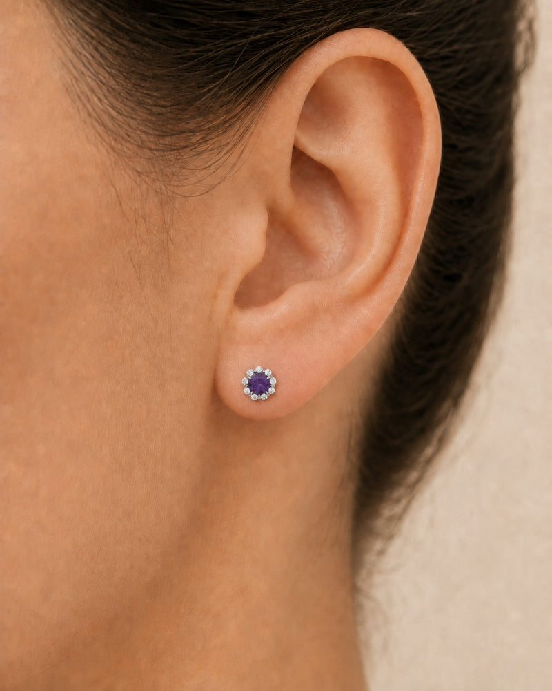 E1034 - 14K Gold Round Stud Earrings