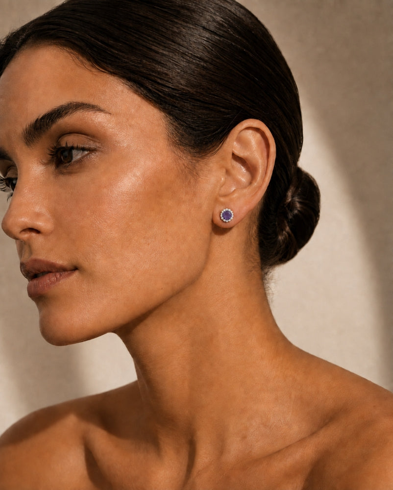 E1034 - 14K Gold Round Stud Earrings