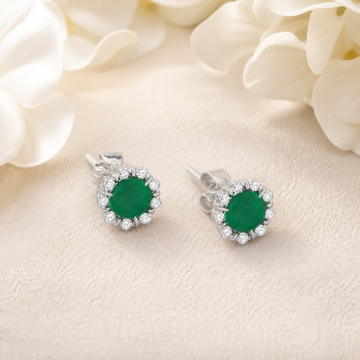 E1034 - 14K Gold Round Stud Earrings