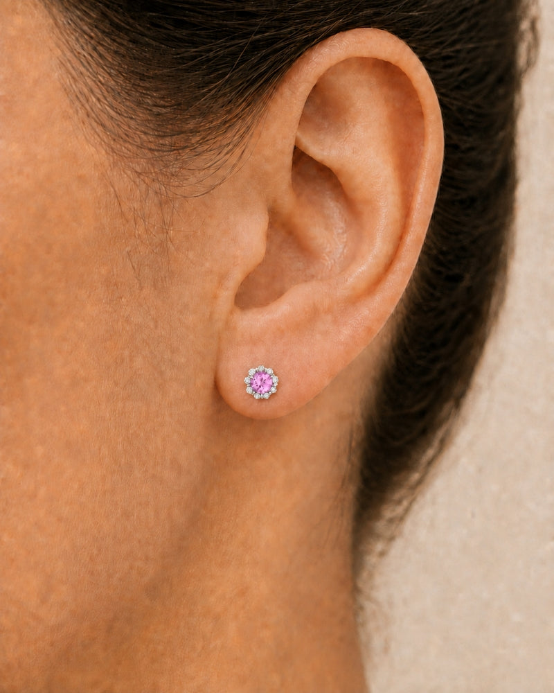 E1034 - 14K Gold Round Stud Earrings