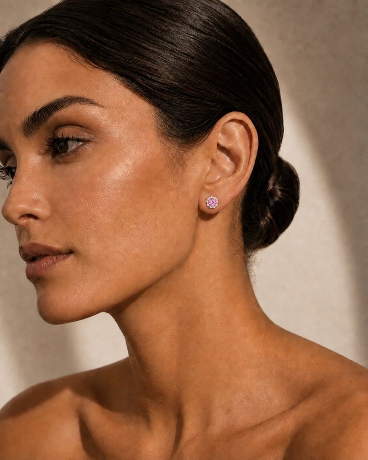 E1034 - 14K Gold Round Stud Earrings