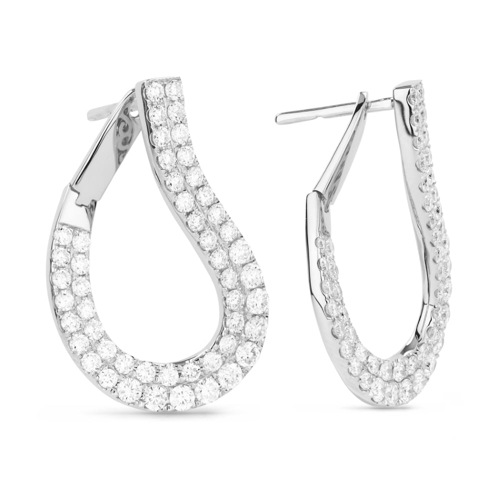 Madison L 14K White Gold Diamond Pear Drop Earrings - style E1086W