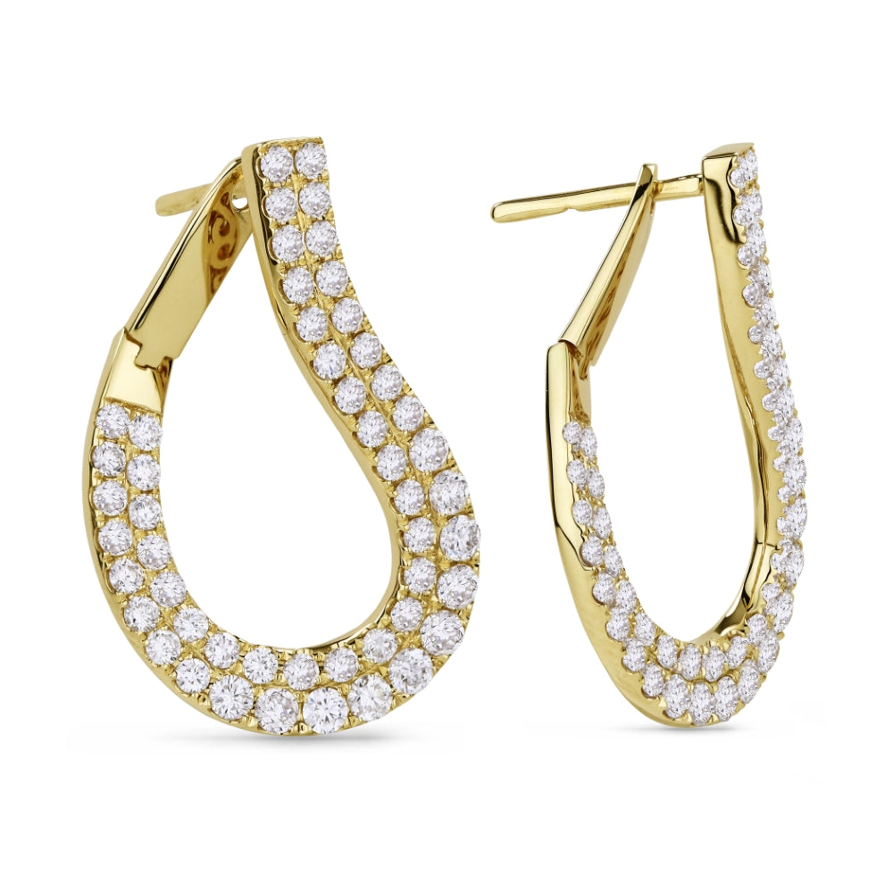 Madison L 14K Yellow Gold Diamond Pear Drop Earrings - style E1086Y