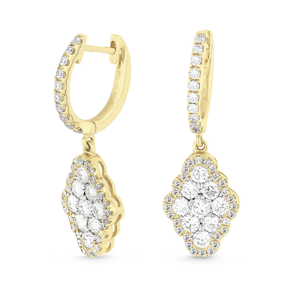 Madison L 14K Yellow Gold Diamond Drop Earrings - style E1137Y