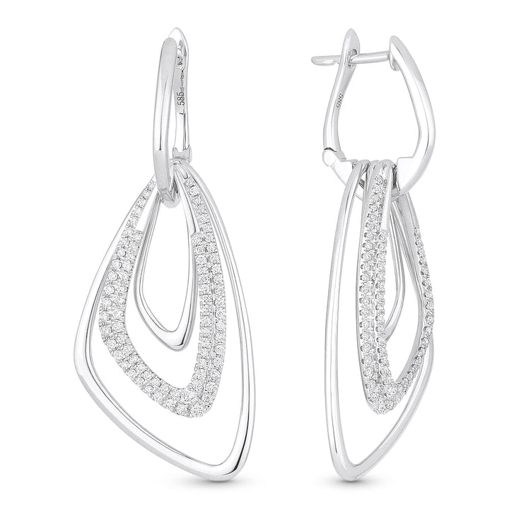 Madison L 14K White Gold Diamond Drop Earrings - style E1184W