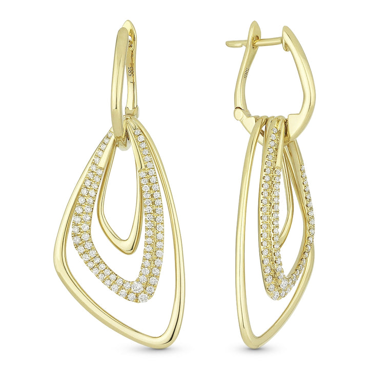 Madison L 14K Yellow Gold Diamond Drop Earrings - style E1184Y