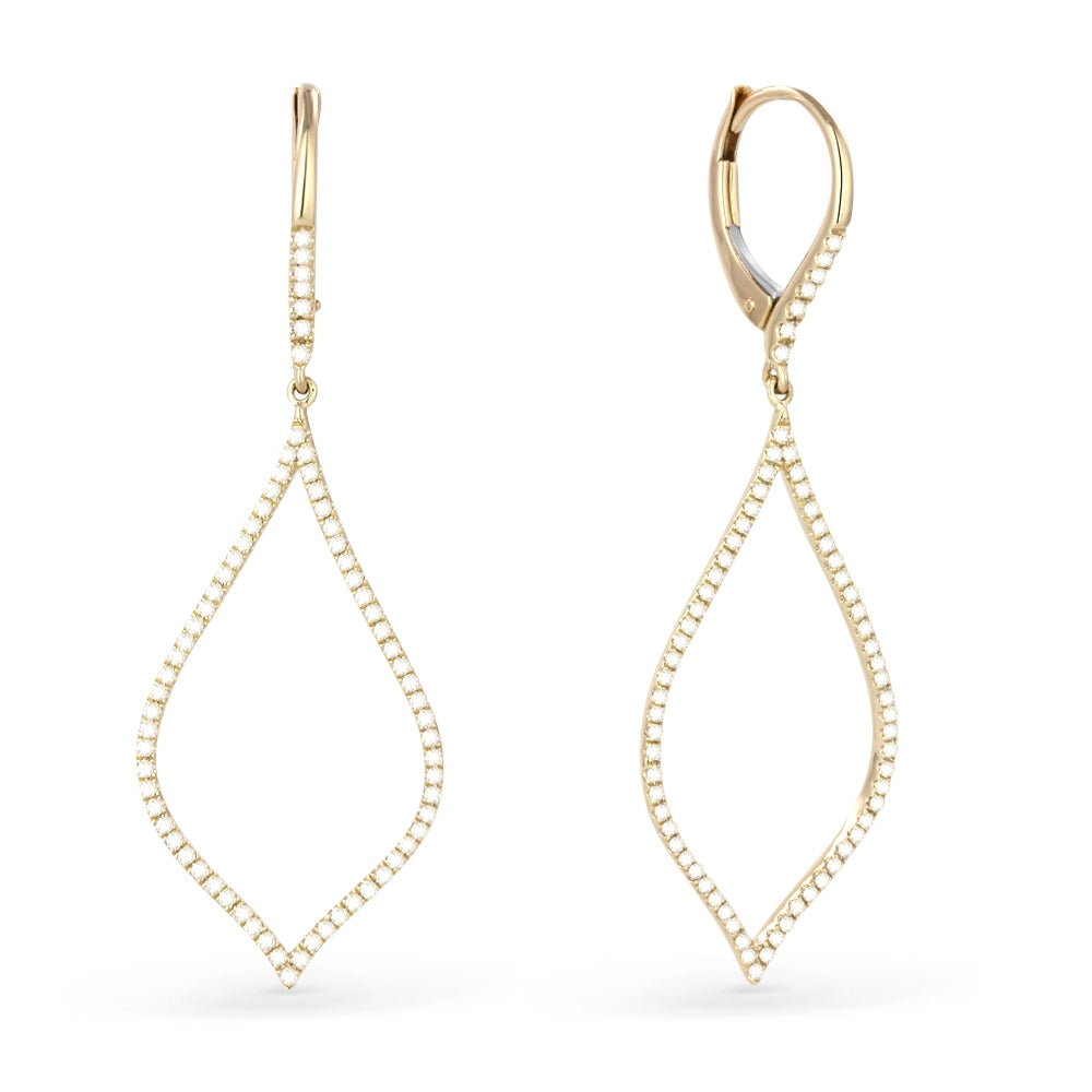 Madison L 14K Yellow Gold Diamond Marquise Drop Earrings - style E1208Y
