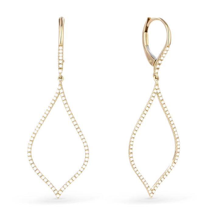 Madison L 14K Yellow Gold Diamond Marquise Drop Earrings - style E1208Y