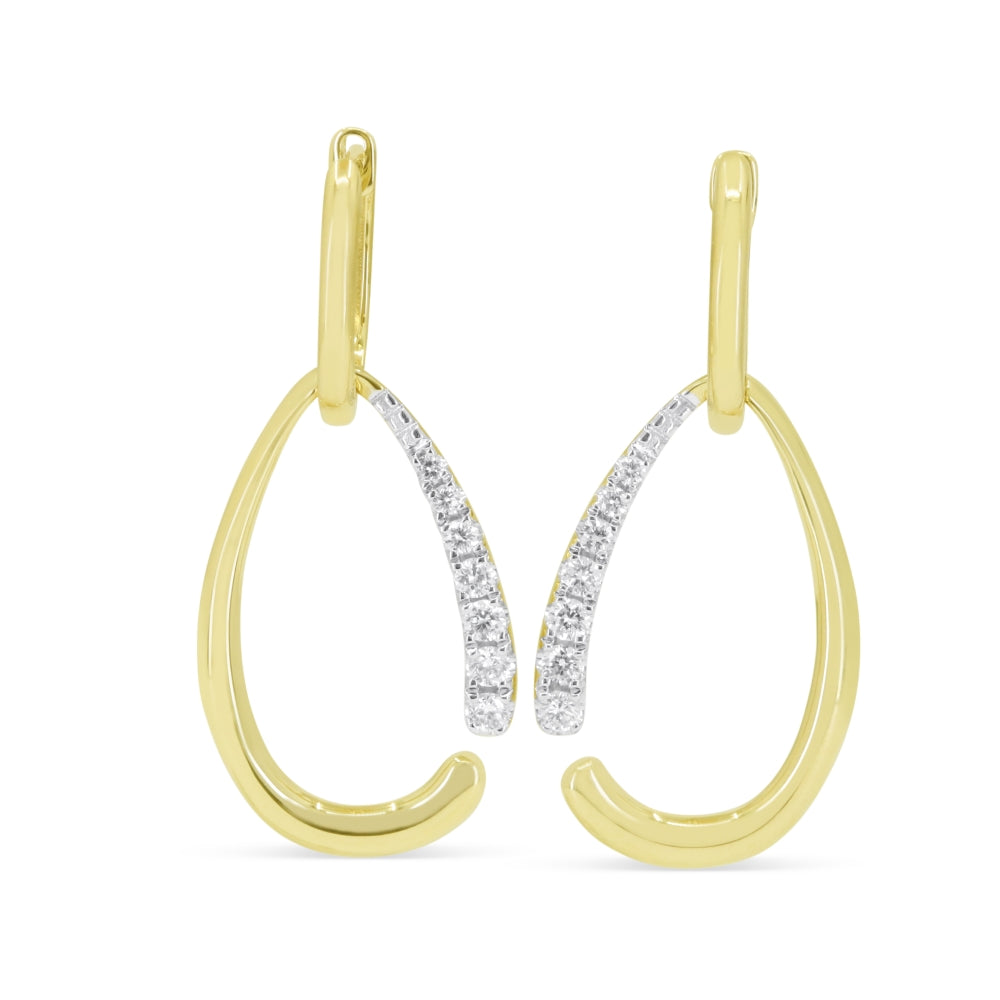 Madison L 14K Yellow Gold Diamond Drop Earrings - style E1348Y