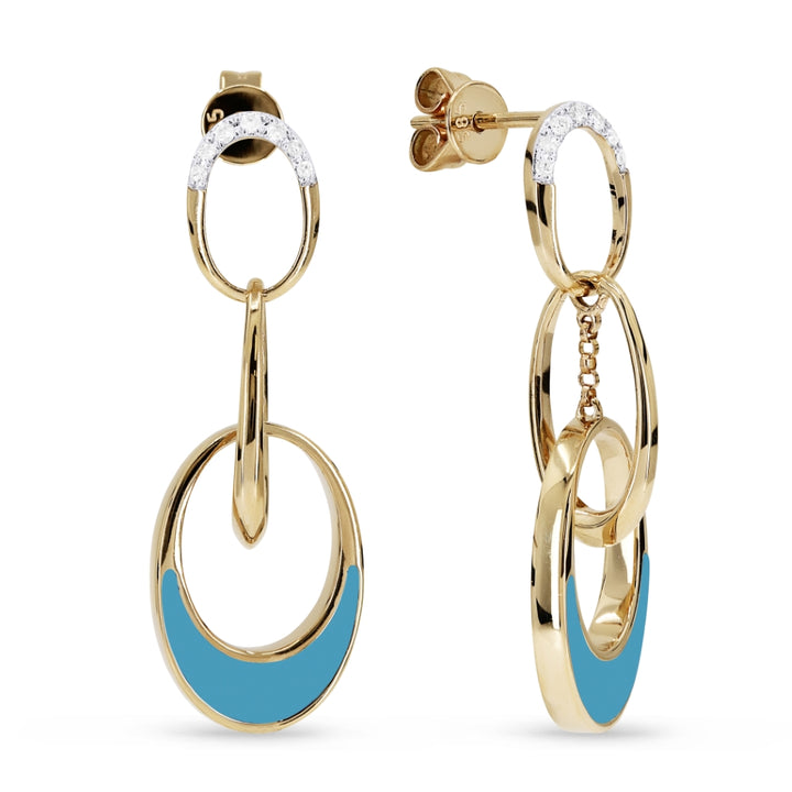 Madison L 14K Yellow Gold Turquoise Cocktail Drop Earrings - style E1419TQY