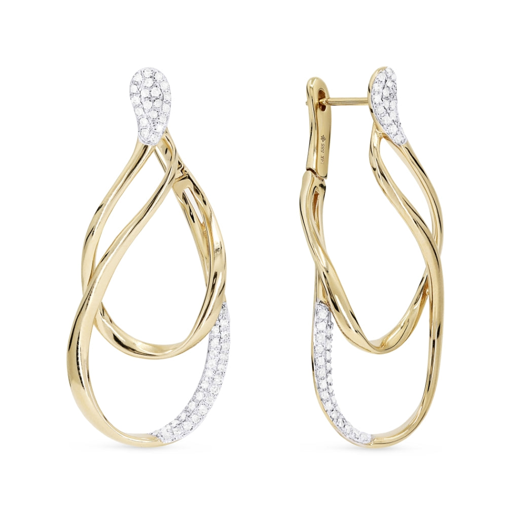Madison L 14K Yellow Gold Diamond Drop Earrings - style E1428Y