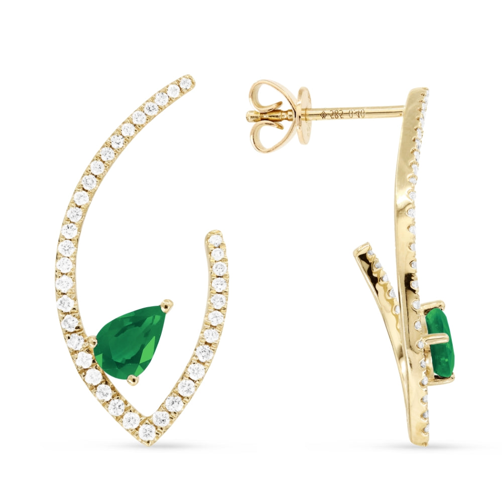 Madison L 14K Yellow Gold Tsavorite Drop Earrings - style E1454GGY