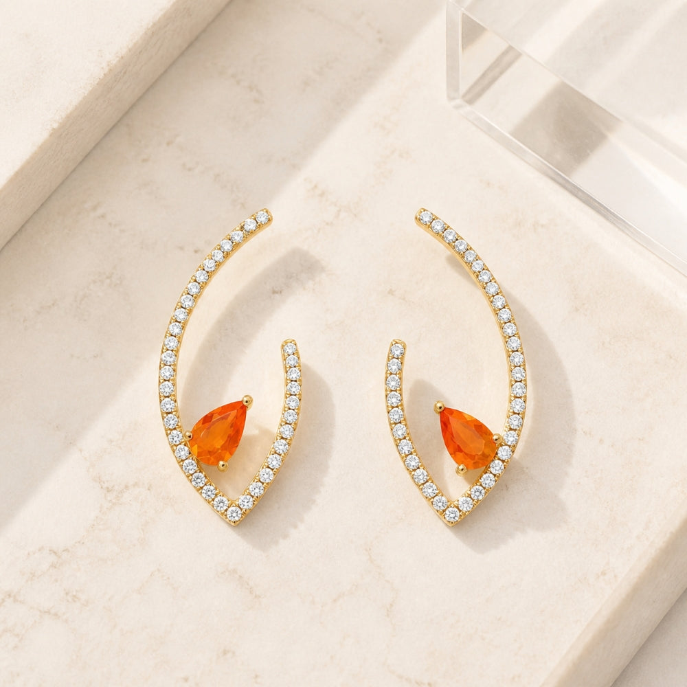 E1454 - 14K Gold Drop Earrings