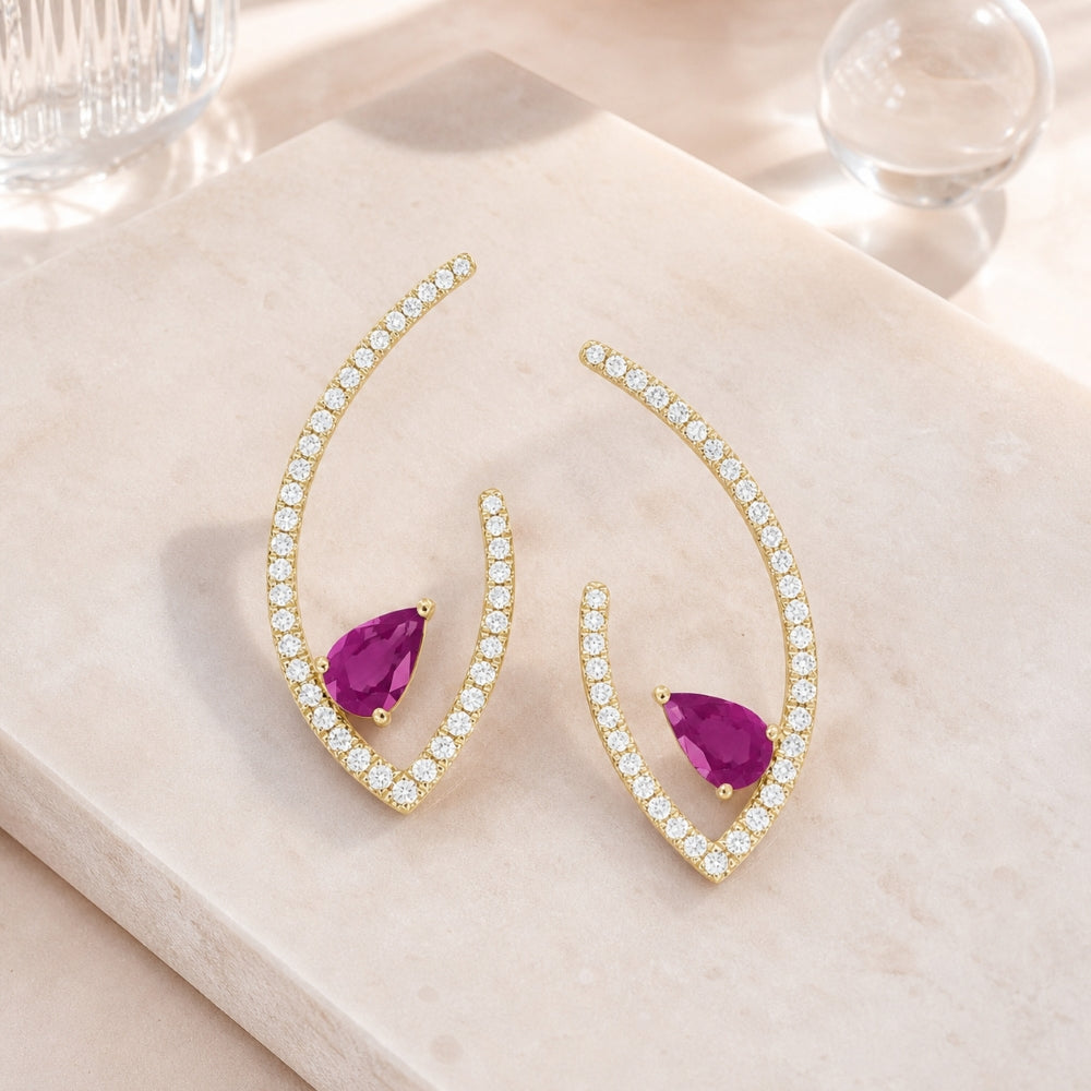 E1454 - 14K Gold Drop Earrings