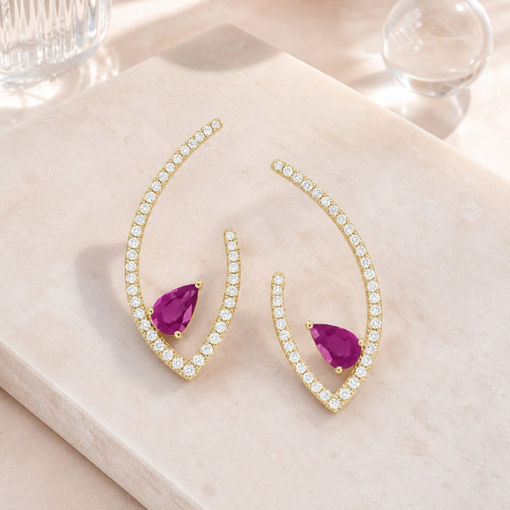 E1454 - 14K Gold Drop Earrings