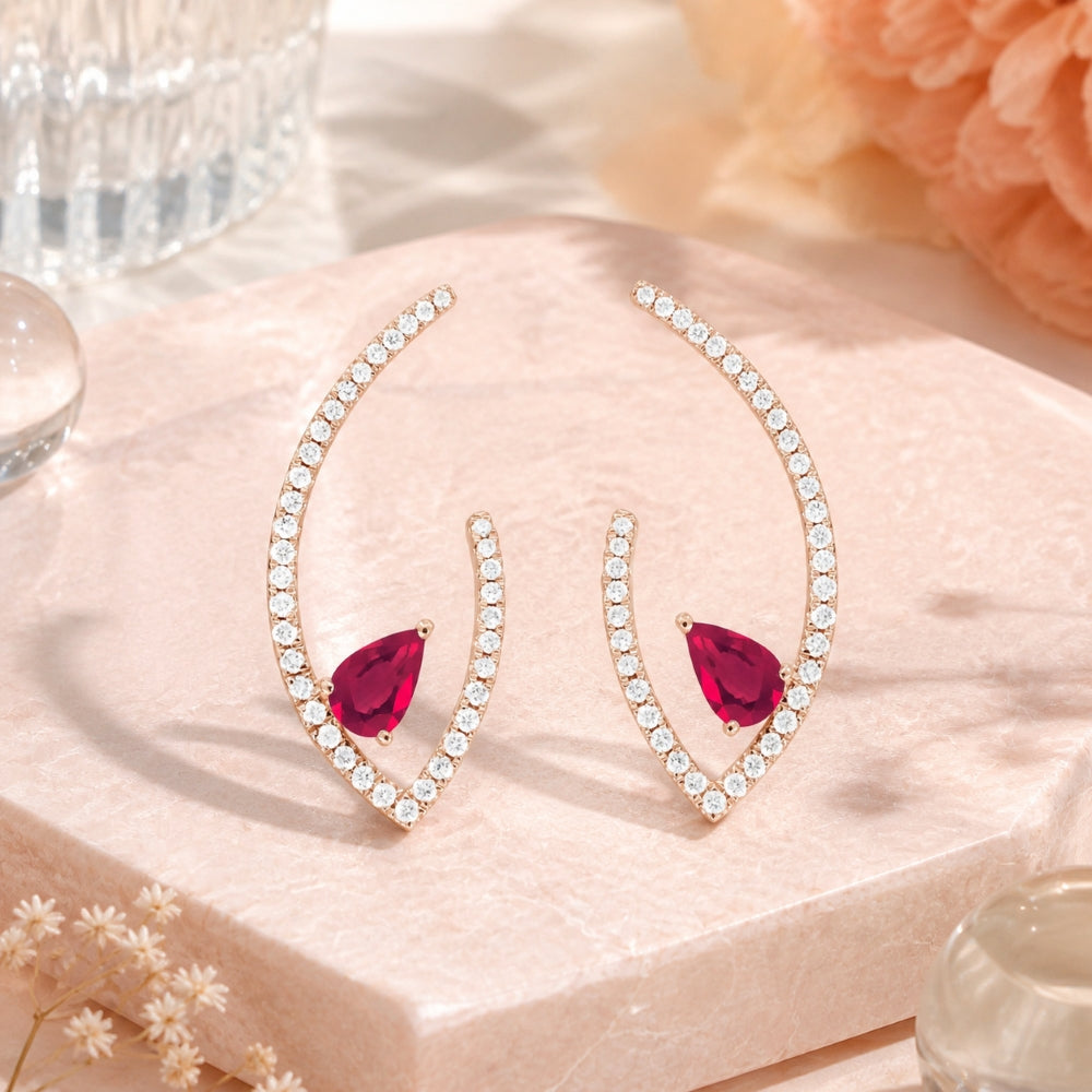 E1454 - 14K Gold Drop Earrings