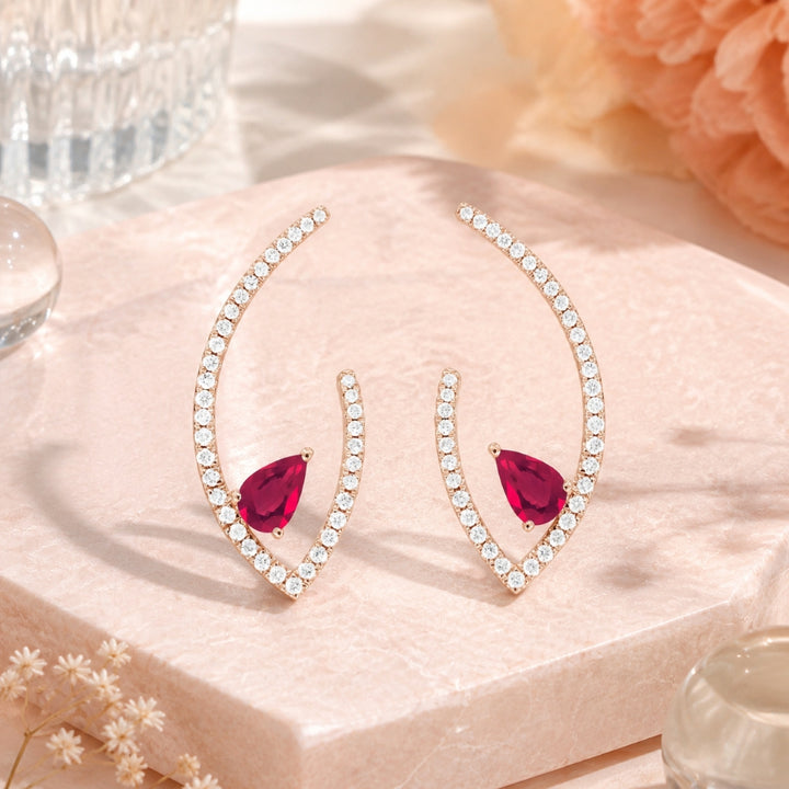 E1454 - 14K Gold Drop Earrings