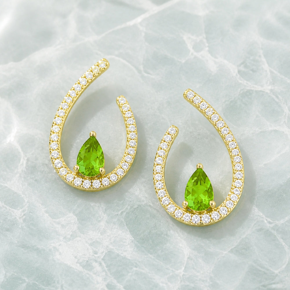 E1466 - 14K Gold Pear Drop Earrings