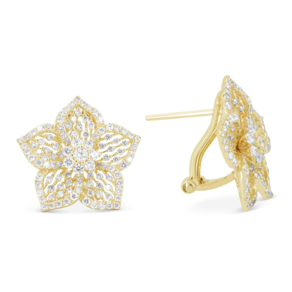 Madison L 14K Yellow Gold Diamond Stud Earrings - style E1508Y