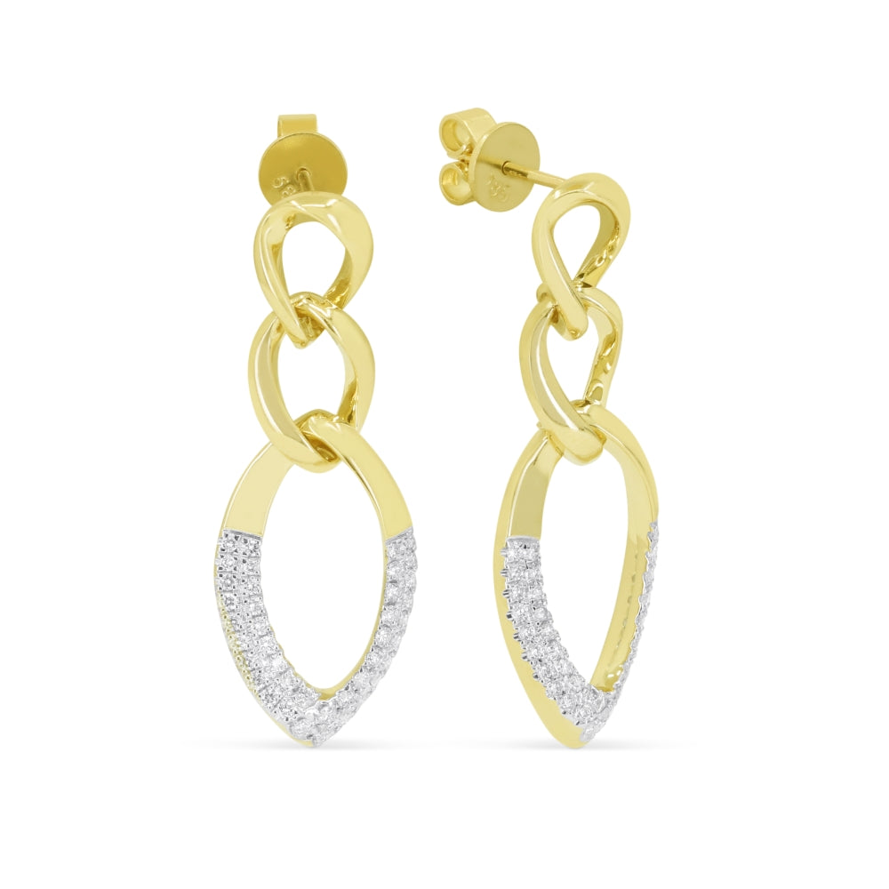 Madison L 14K Yellow Gold Diamond Drop Earrings - style E1517Y