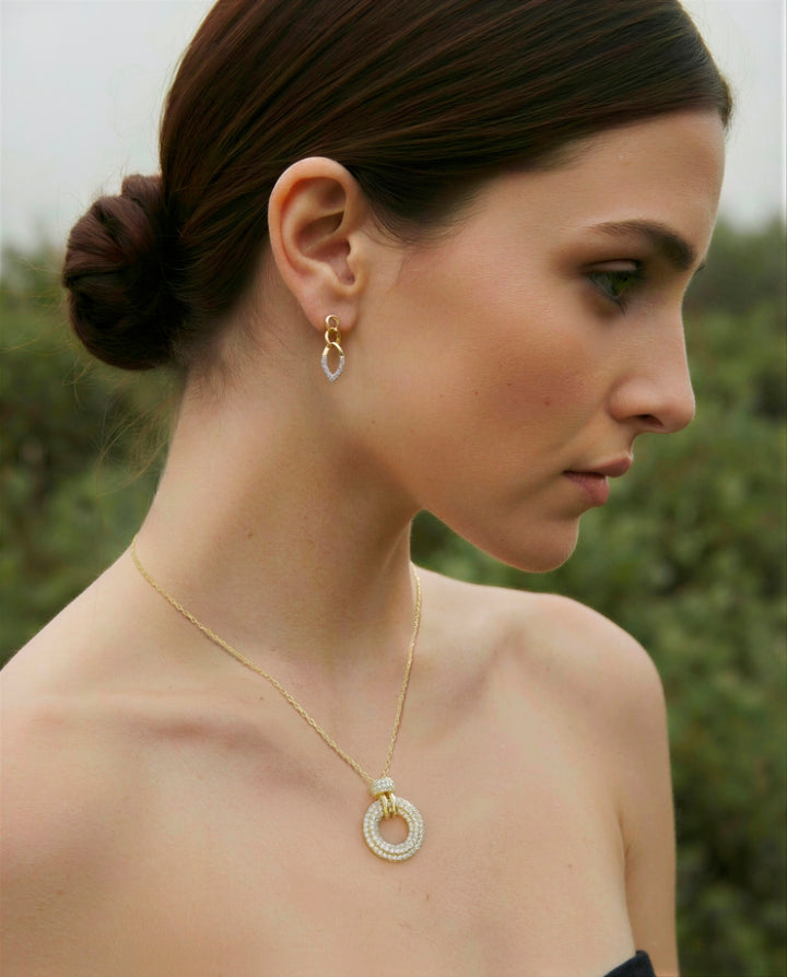 Madison L 14K Yellow Gold Diamond Drop Earrings - style E1517Y