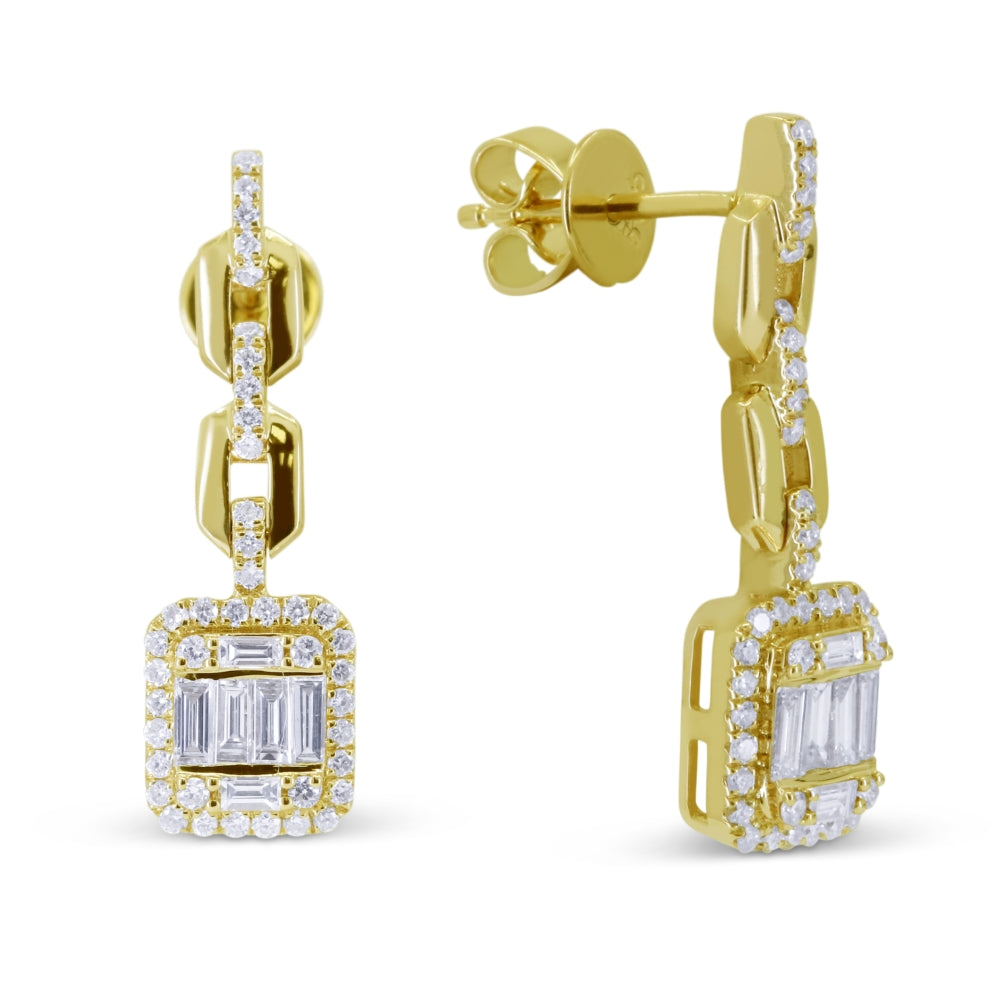 Madison L 14K Yellow Gold Diamond Drop Earrings - style E1520Y