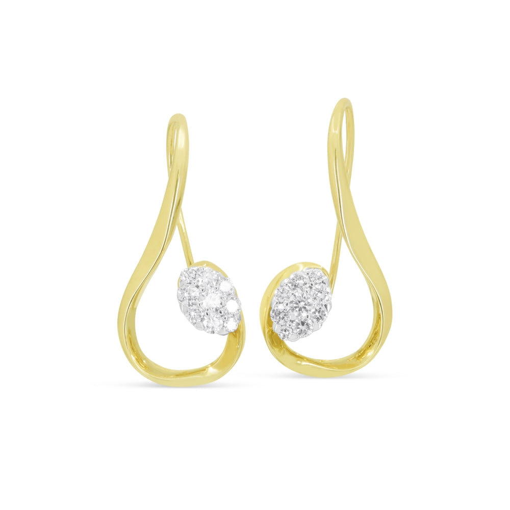 Madison L 14K Yellow Gold Diamond Drop Earrings - style E1521Y