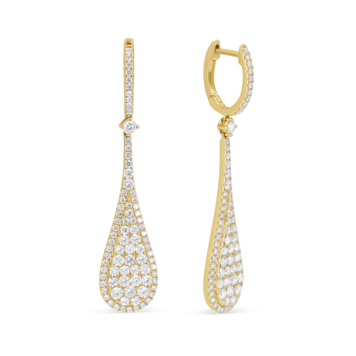 Madison L 14K Yellow Gold Diamond Drop Earrings - style E1529Y