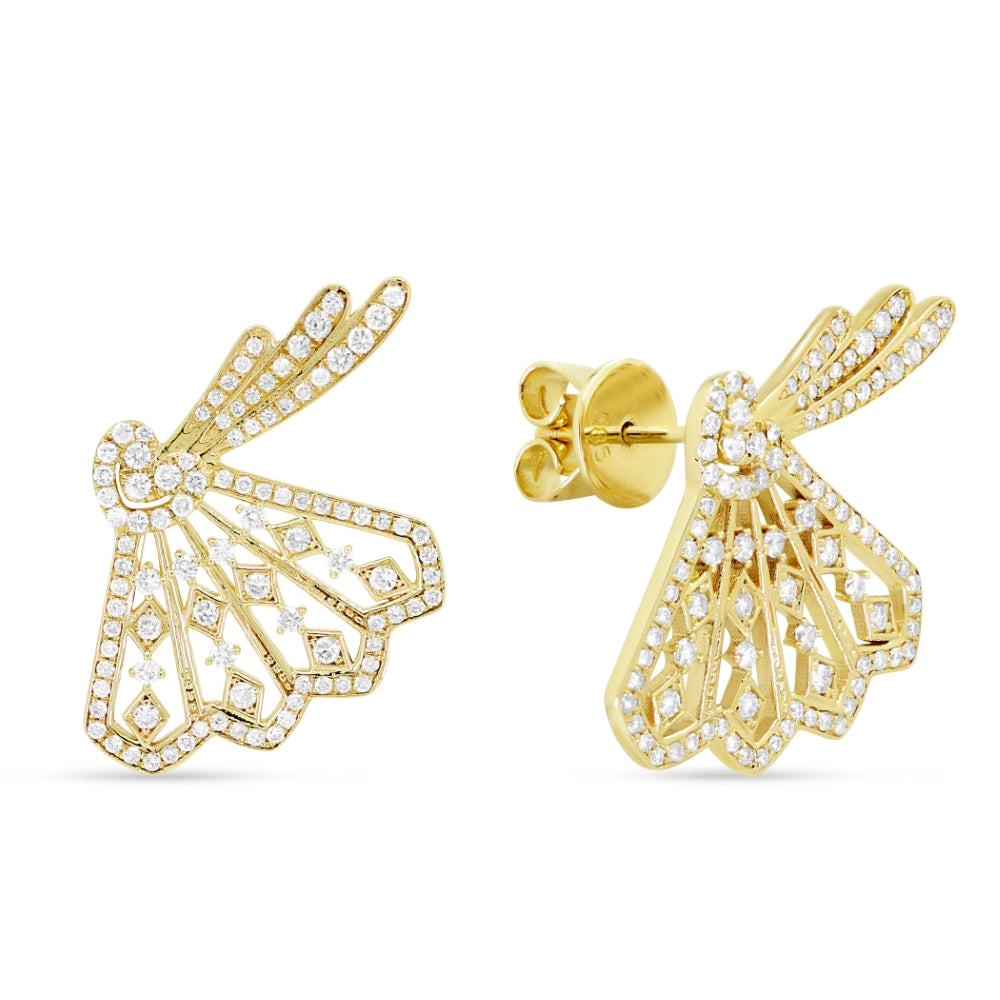 Madison L 14K Yellow Gold Diamond Ear Climber Earrings - style E1599Y
