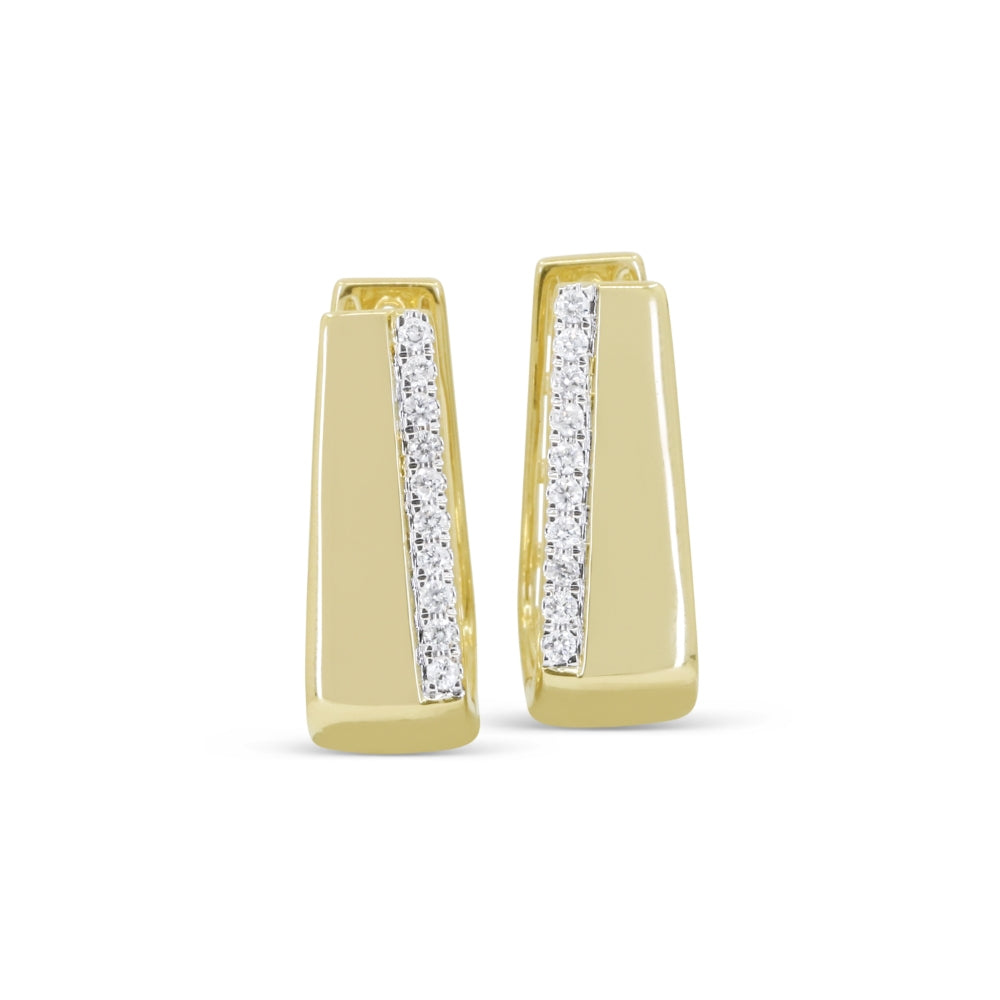 E1711 - 14K Yellow Gold Diamond Drop Earrings