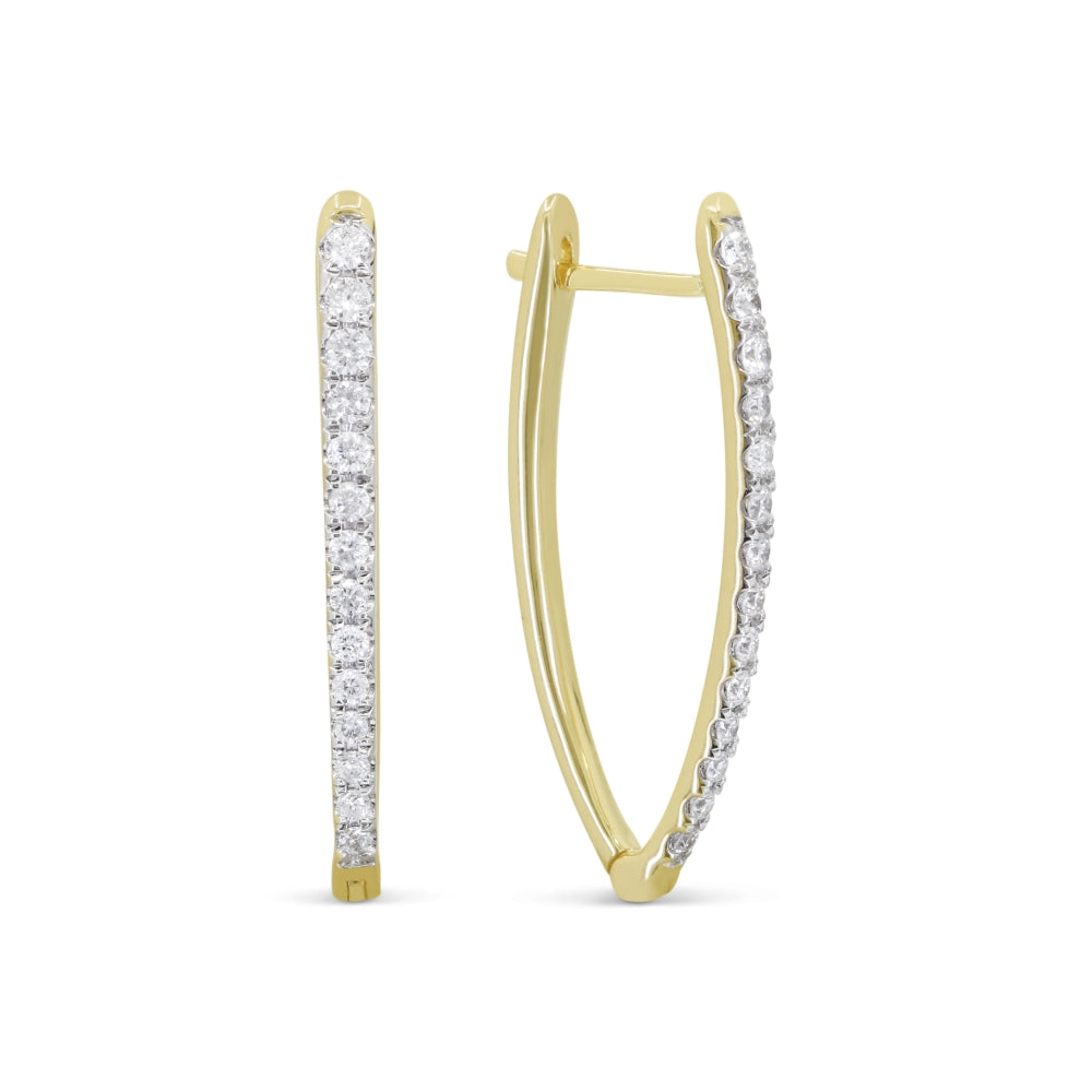 Madison L 14K Two Tone Gold Diamond Drop Earrings - style E1713WY