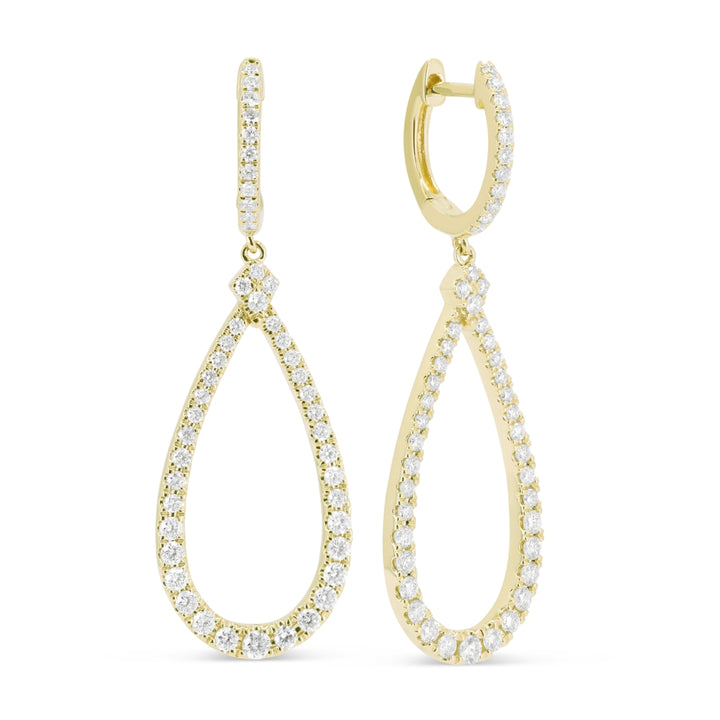Madison L 14K Yellow Gold Diamond Pear Drop Earrings - style E1719Y