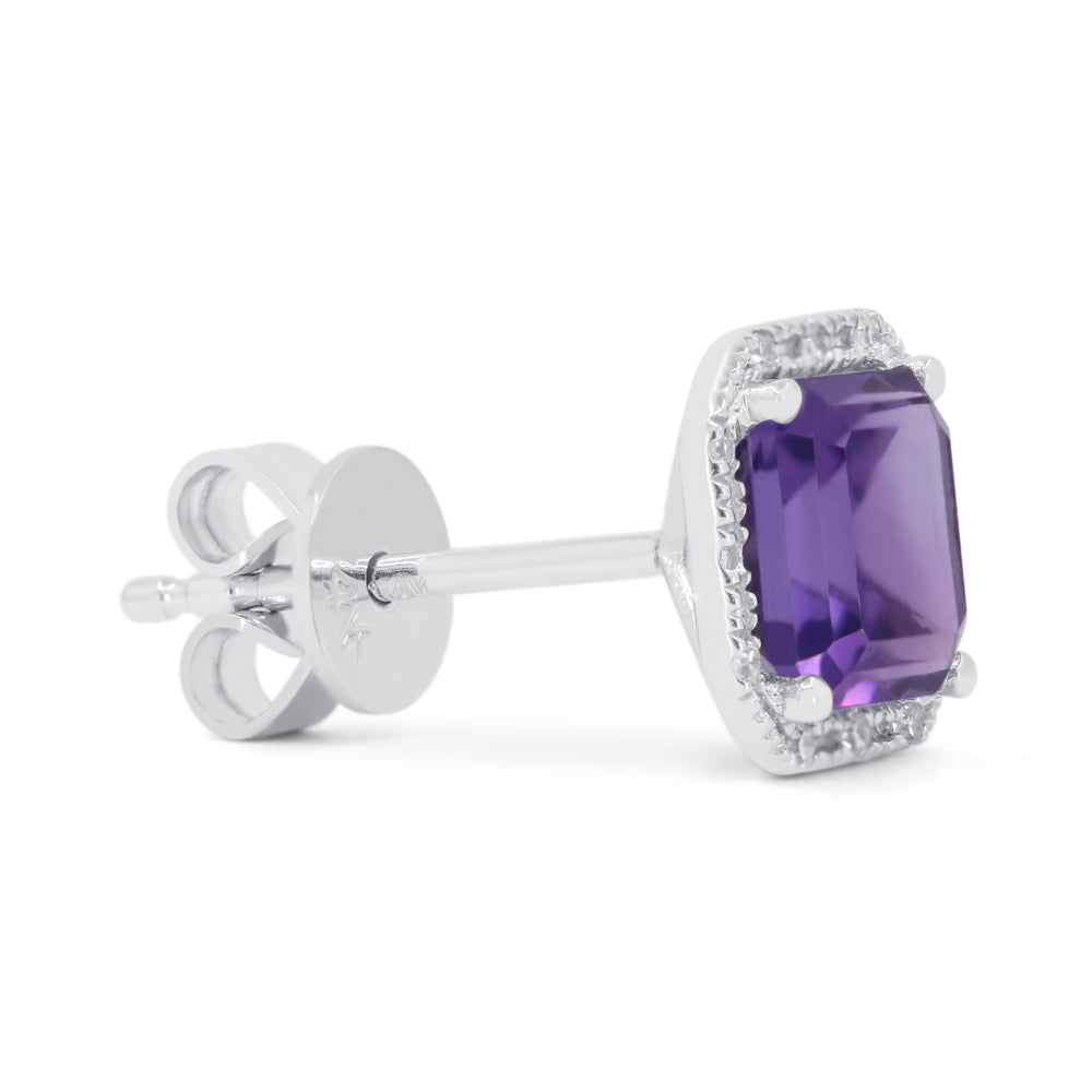 E1731 - 14K Gold Cushion Stud Earrings