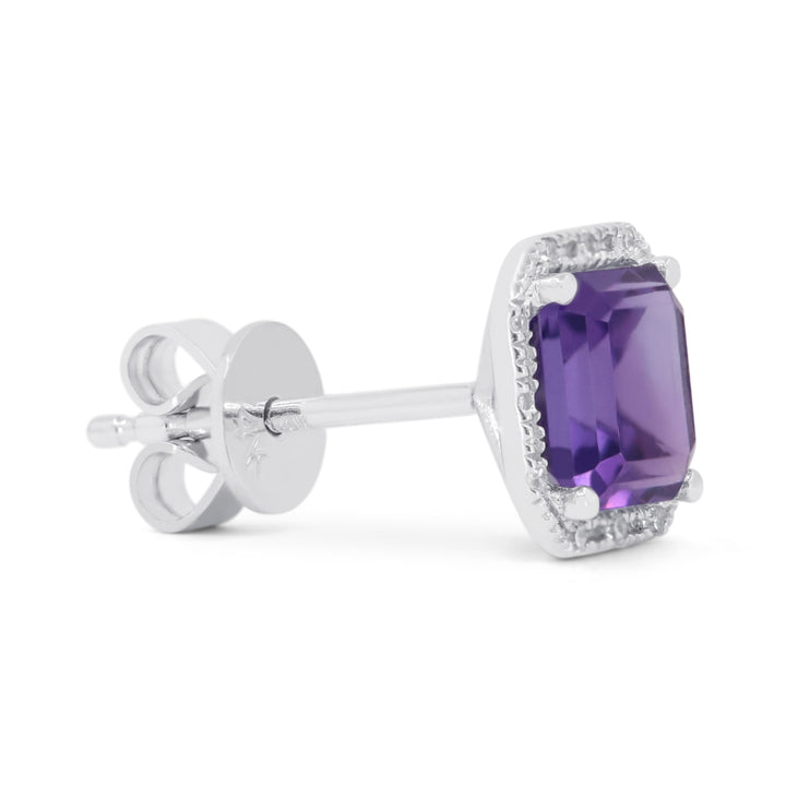 E1731 - 14K Gold Cushion Stud Earrings