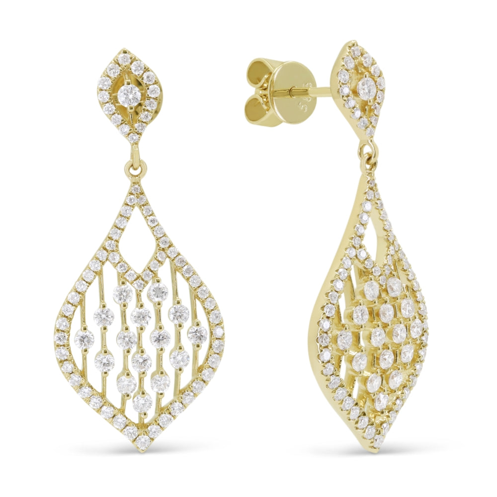 Madison L 14K Yellow Gold Diamond Drop Earrings - style E1804Y