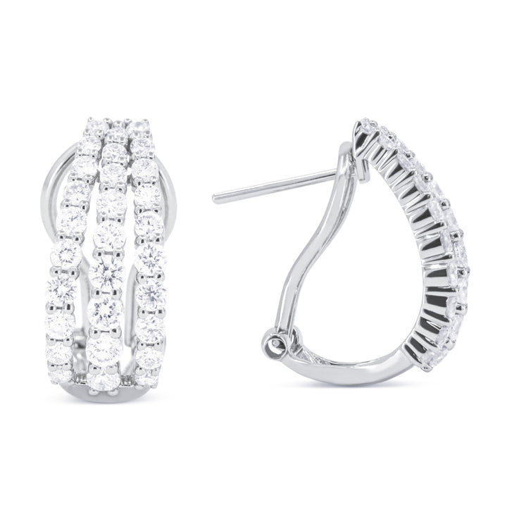 Madison L 14K White Gold Diamond Stud Earrings - style E1818W