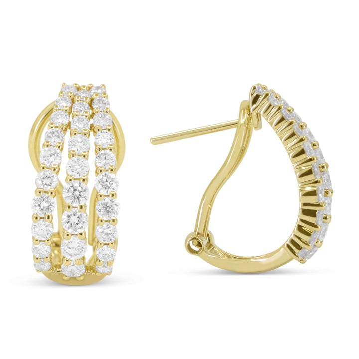 Madison L 14K Yellow Gold Diamond Stud Earrings - style E1818Y