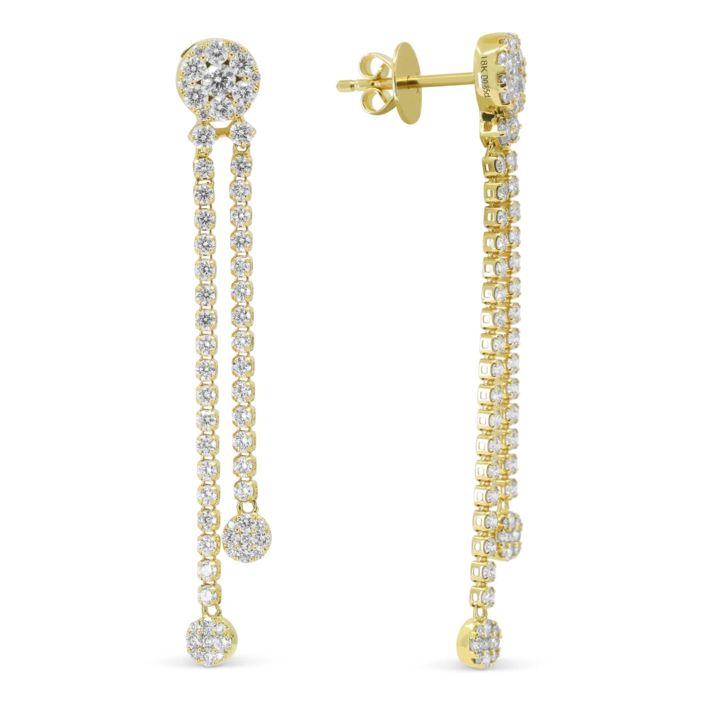 Madison L 14K Yellow Gold Diamond Drop Earrings - style E1820Y