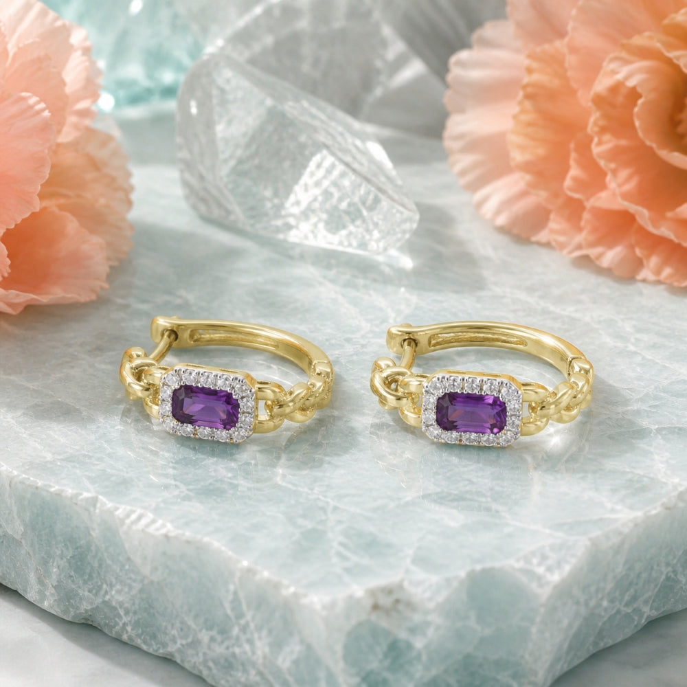 E1823 - 14K Yellow Gold Huggie Hoop Earrings