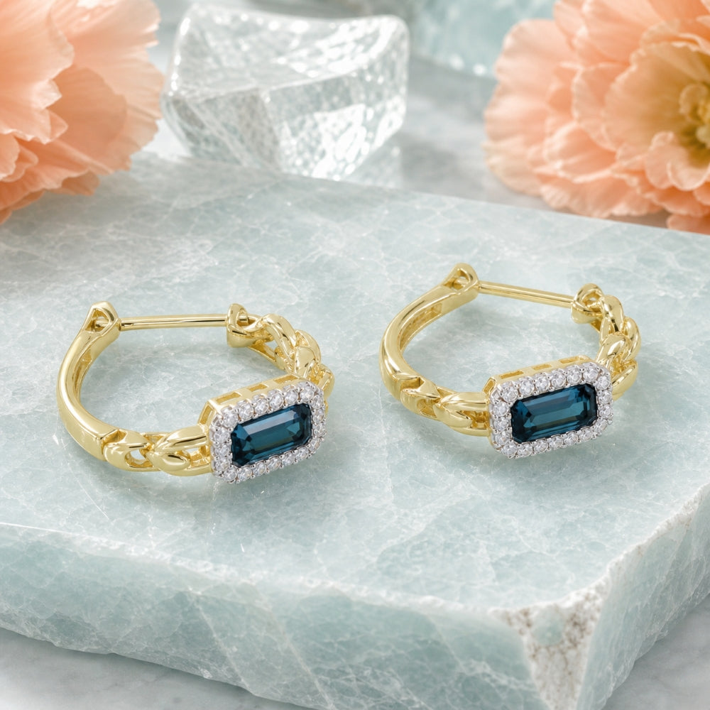 E1823 - 14K Yellow Gold Huggie Hoop Earrings