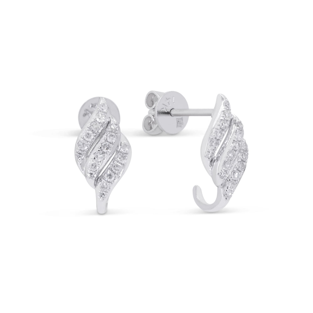 Madison L 14K White Gold Diamond Stud Earrings - style E1840W