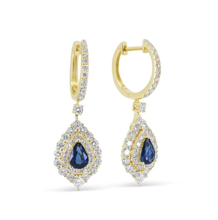 Madison L 14K Yellow Gold Sapphire Drop Earrings - style E1859SAY