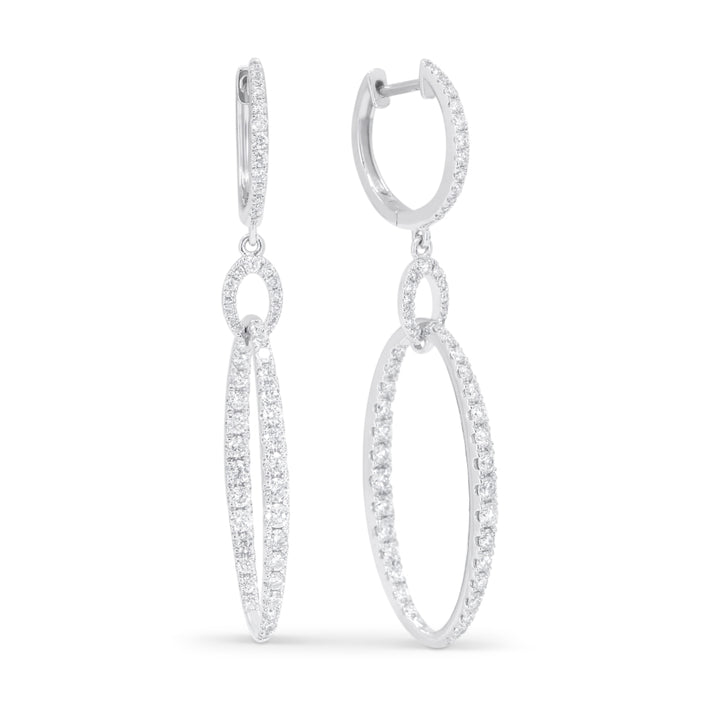 Madison L 14K White Gold Diamond Drop Earrings - style E1862W