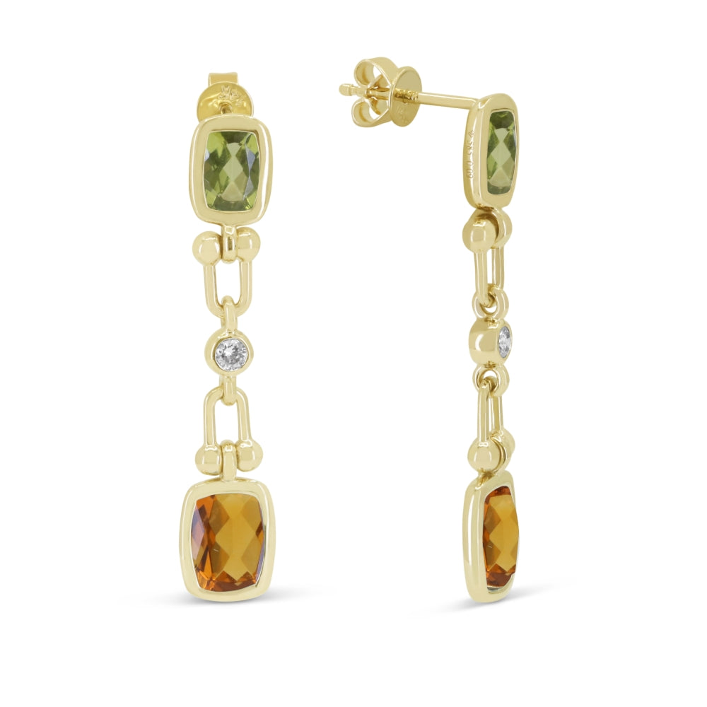 Madison L 14K Yellow Gold Citrine Drop Earrings - style E1870PRCTY