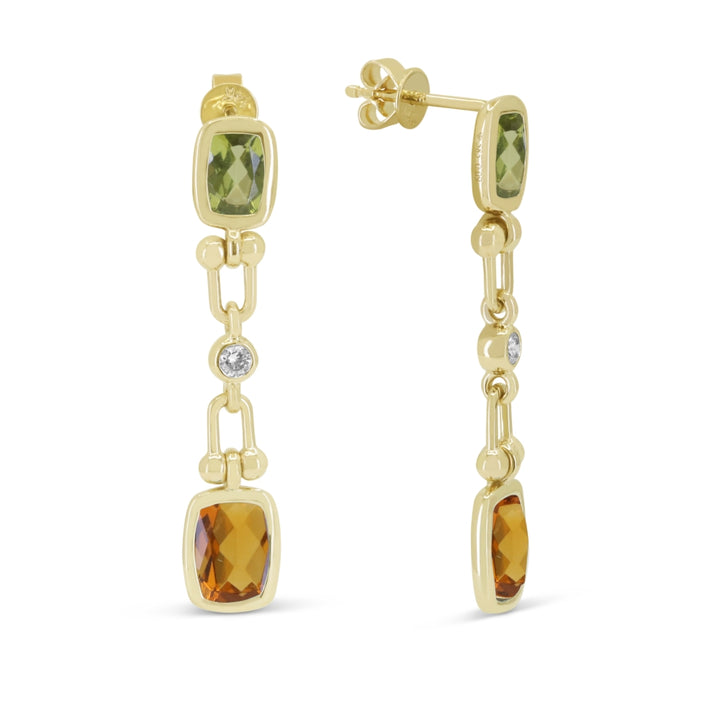 Madison L 14K Yellow Gold Citrine Drop Earrings - style E1870PRCTY