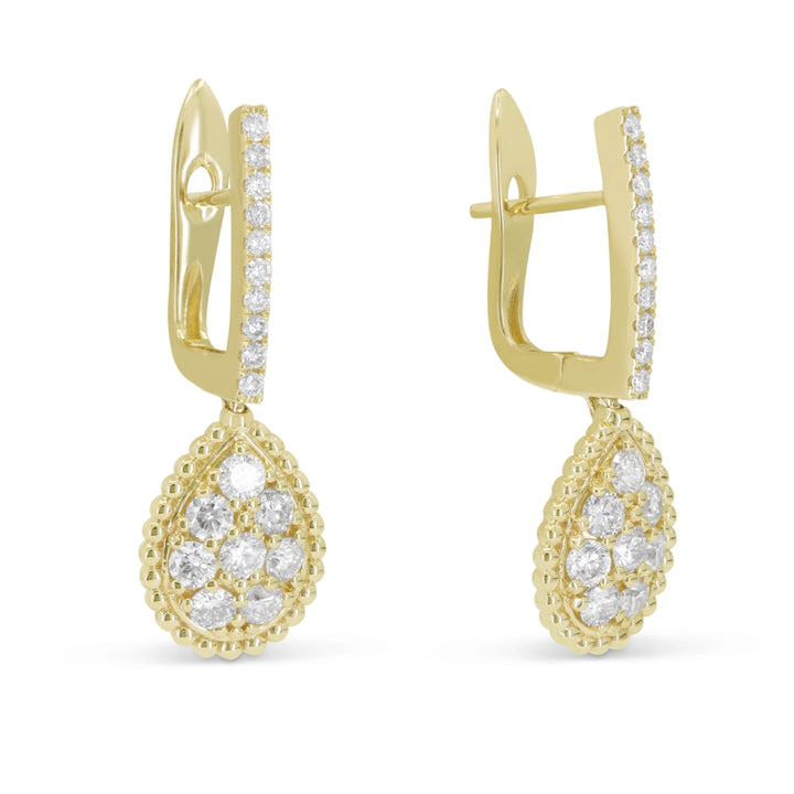 Madison L 14K Yellow Gold Diamond Drop Earrings - style E1875Y