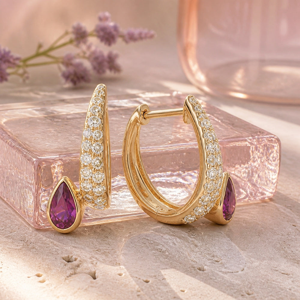 E1882 - 14K Yellow Gold Hoop Earrings