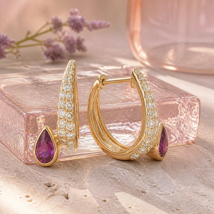 E1882 - 14K Yellow Gold Hoop Earrings