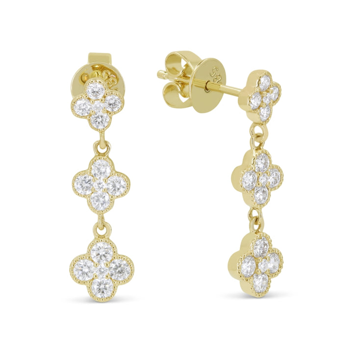 Madison L 14K Yellow Gold Diamond Drop Earrings - style E1890Y