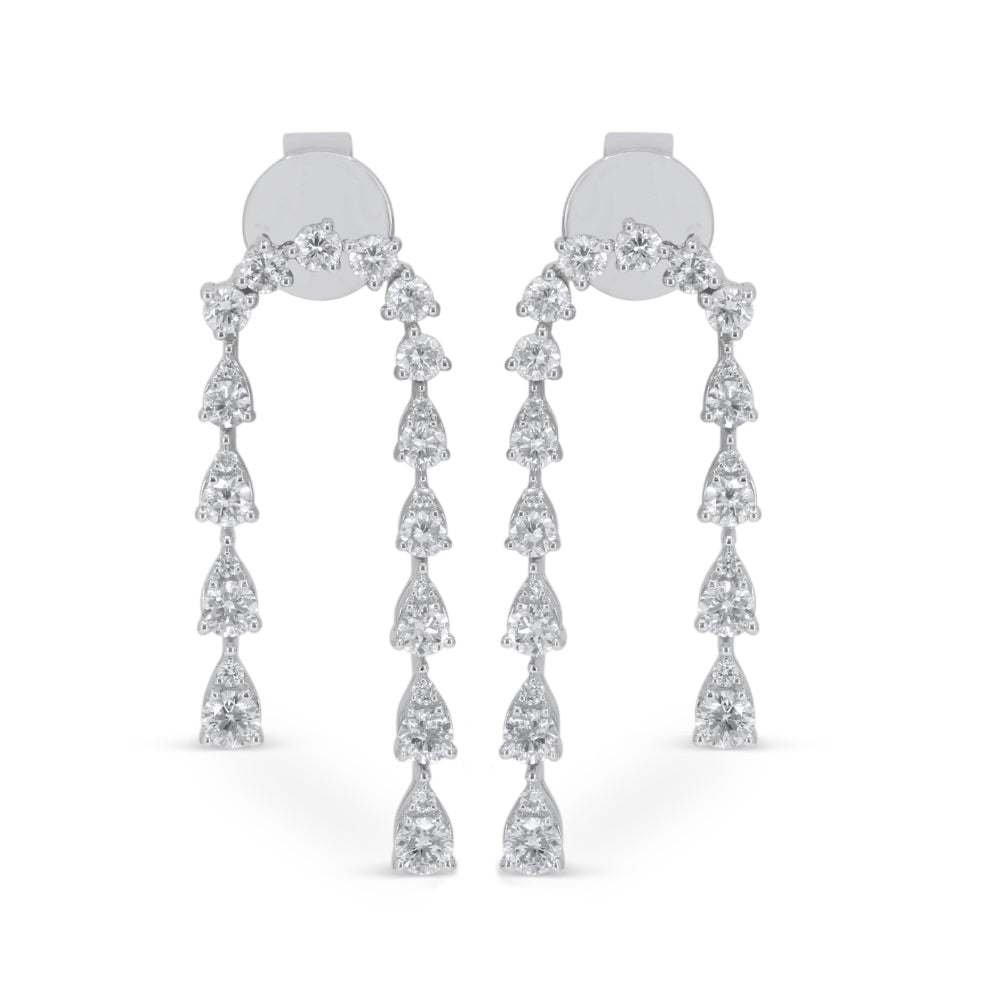 Madison L 14K White Gold Diamond Drop Earrings - style E1892W